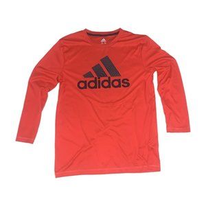 YOUTH XL - (feels like MENS SMALL) - Adidas Climalite orange long-sleeve shirt.
